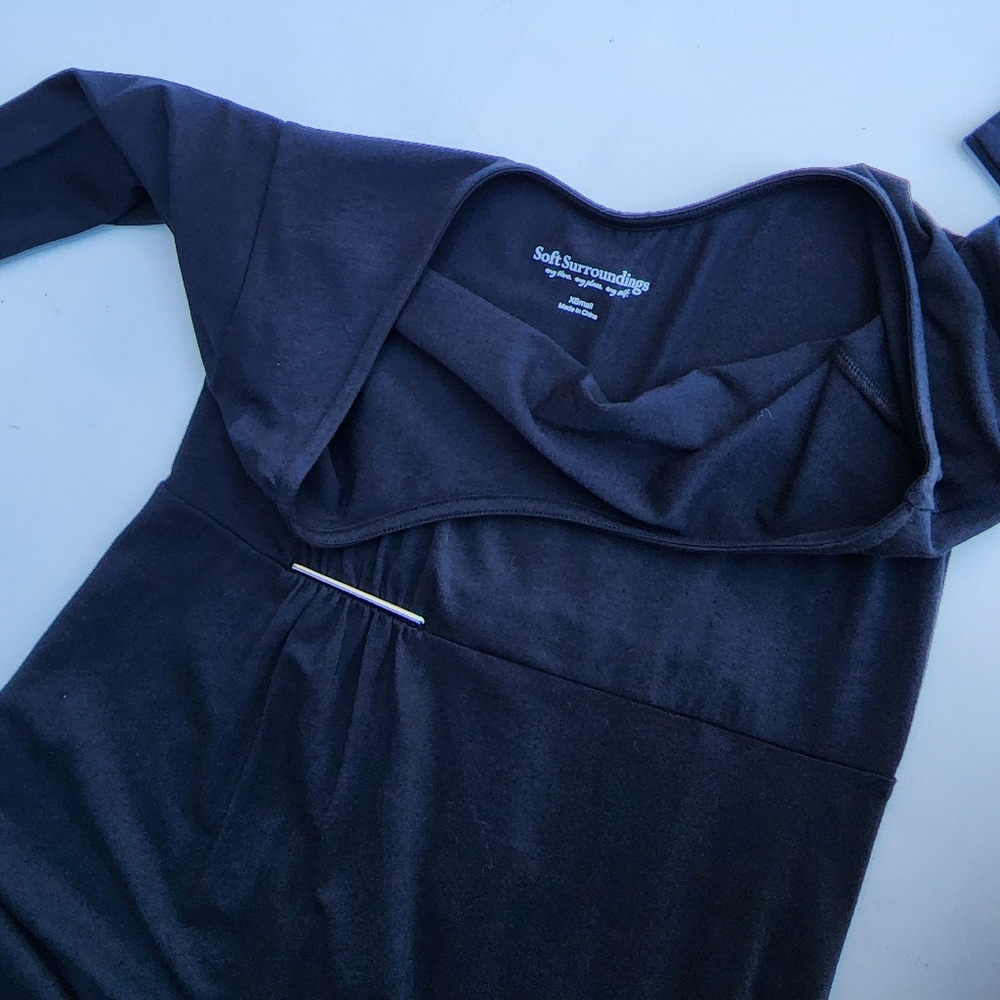 Soft Surroundings Black Asymmetrical Hem Dress Size XS - Picture 3 of 5